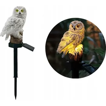 Venkovní osvětlení Solární Lampa Sova Zapichovací Zahradní Vodotěsná Se Soumrakovým Senzorem LED