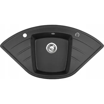 Granitový dřez Jednokomorový granitový dřez Brenor Altair, černý