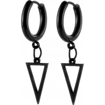 Náušnice Náušnice do uší HUGGIE Trojúhelník Punk Gothic OCEL