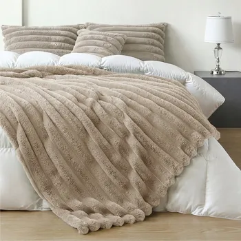 Prostěradlo Deka Xzhome z mikrovlákna 200 cm x 220 cm béžová