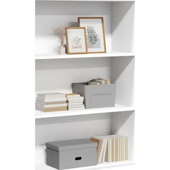 Knihovna Knihovna bílá 80 x 30 x 114 cm kompozitní dřevo - 8721158508393