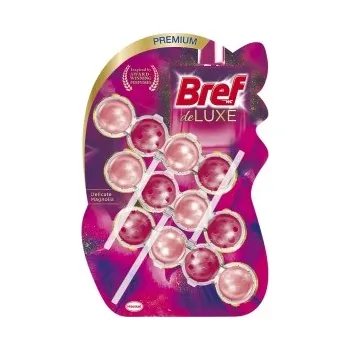 WC čistič Bref WC DeLuxe Závěska do WC jemná magnolie 3 x 50 g