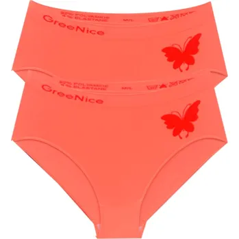 Kalhotky Dámské bezešvé kalhotky GreeNice Art: 6585 ( 2ks vbalení ) Barva: Oranžová, Velikost: XL/XXL