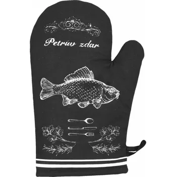 Chňapka Chňapka Petrův zdar černá - Zástěra