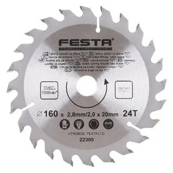 Pilový kotouč Kotouč pilový 160/2.8/20mm 48 zubů SK na dřevo - Festa