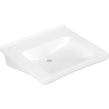 Umyvadlo Villeroy & Boch ViCare - Umyvadlo 60x55 cm, bez přepadu, bez otvoru pro baterii, CeramicPlus, AntiBac, alpská bílá 4A8063T2