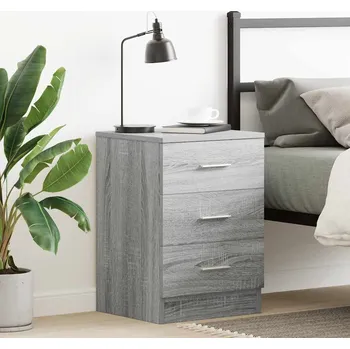 Noční stolek Noční stolek šedý sonoma 38 x 35 x 56 cm kompozitní dřevo - 8720286975558