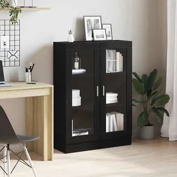 Knihovna Skříňka na knihy Černý dub 82,5x30,5x115 cm Dřevěná konstrukce - 8721158724274