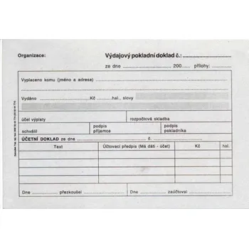 Doklad výdajový pokl.i pro PÚ A6, 50l /ET050/