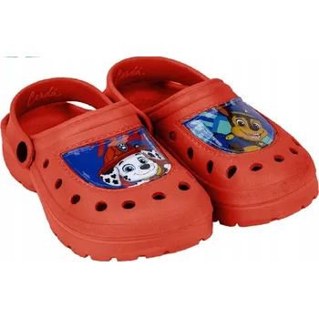 Chlapecká obuv Tlapková patrola CLOGI Chodítka Pěnové pantofle dětské červené vel. 28-29 Cerda