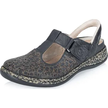 Dámská obuv Dámská Dámské sandály RIEKER 46397-00 černá S6 46397-00 BLACK F/S6 39