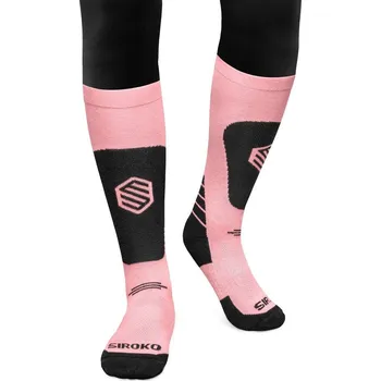 Pánské ponožky SIROKO Dětské snowboardové ponožky Sugar Růžová 34/36 RŮŽOVÁ