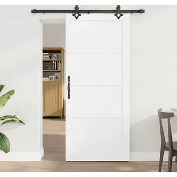 Interiérové dveře vidaXL Posuvné dveře ORKDAL Bílá 86 x 198,5 cm Masivní borové dřevo [3333623]