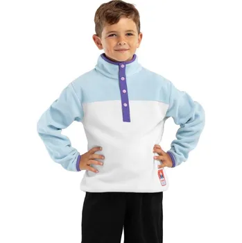 Pánská mikina SIROKO Chlapecká silná fleecová mikina Charm Modrá BÍLÁ|MODRÁ