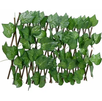 umělá květina Treláž s umělými listy vinné révy roztahovací zelená 180x20 cm - 8721012363717