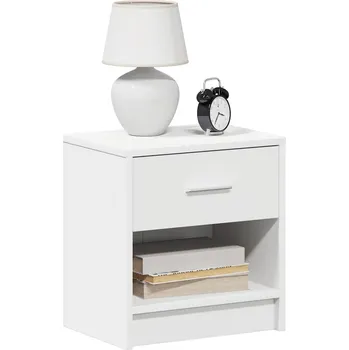 Noční stolek Noční stolky 2 ks se zásuvkou bílé 39 x 28 x 41 cm - 8721158576293