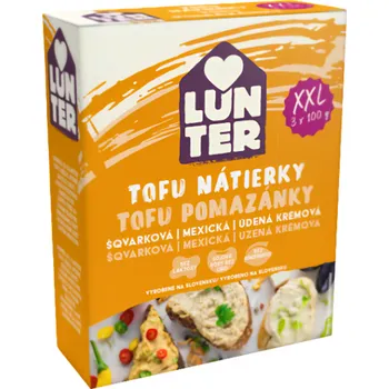 Lunter XXL pomazánky 3x100g Škvarková, Mexická, Uzená krémová 300g