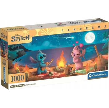 Puzzle PUZZLE 1000 DÍLKŮ. KOMPAKTNÍ PANORAMA STITCHE DISNEY CLEMENTONI