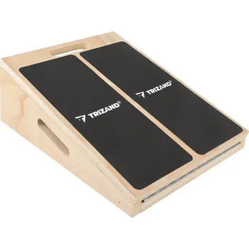 podložka na cvičení Trizand 27130 Regulovatelná dřevěná plošina na protahování lýtek, 31 x 39 cm