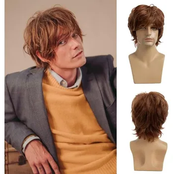 Paruka Paruka Qnbiar pánská hnědá 10 cm