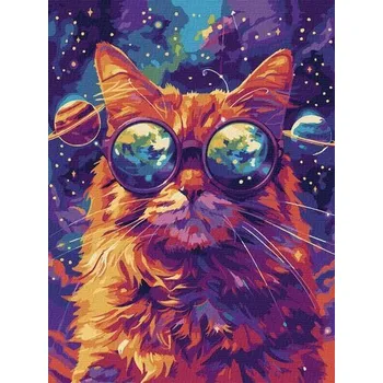 Set školních potřeb Malowanie po numerach - Gwiezdne okulary 30x40cm