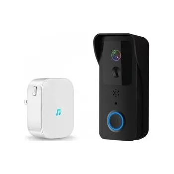 Domovní zvonek Bezdrátový WiFi videozvonek s vnitřní jednotkou zvonku | Zoneway T32 Black