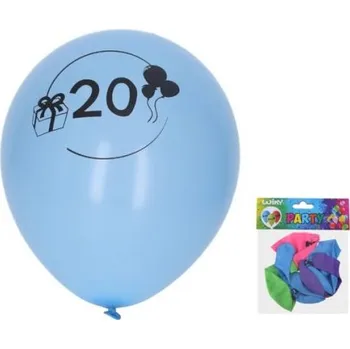 Balónek Balónek nafukovací 30 cm - číslo "20", 5ks (W025461)