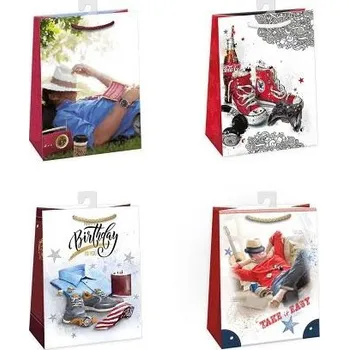 Dárková taška ARGUS Dárková papírová taška (29 x 38 cm) mix 12 ks 07850004h