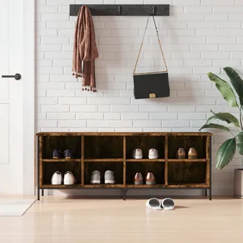 Botník Botník kouřový dub 131 x 35 x 50 cm kompozitní dřevo - 8720845774677