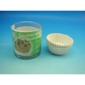 Jednorázové nádobí Košíček /100 ks/ 50x27 mm cukrář. 0913631, bílé