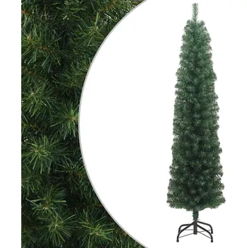 Vánoční stromek Úzký umělý vánoční stromek se stojanem zelený 180 cm PVC - 8720286011492