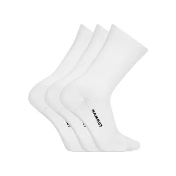 Pánské ponožky Mammut Everyday Crew Socks 3 Pack white-black černá 42-44 EU