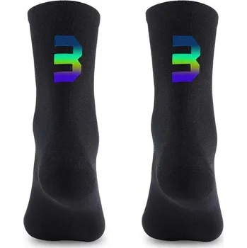 Pánské ponožky WEST BIKING Cyklistické ponožky s reflexními prvky 3 kusy ČERNÁ