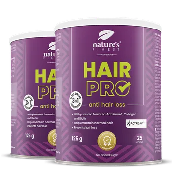 Přípravek proti padání vlasů Nature's Finest Hair Pro FOR MEN 1+1 | doplněk pro muže na podporu vypadávání a hustoty vlasů | Actrisave, kolagen a biotin pro silnější a plnější vlasy