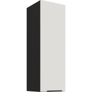 Kuchyňská skříňka Vysoká horní skříňka LUNARA - šířka 30 cm, bílá / černá