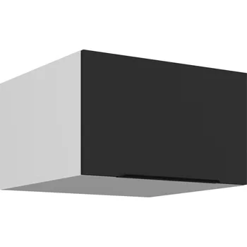 Kuchyňská skříňka Horní hluboká skříňka s výklopnými dvířky LUNARA - šířka 60 cm, černá / bílá