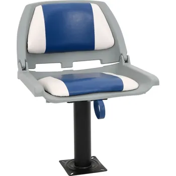 Zahradní sestava 2dílný set skládacího sedadla bez polštáře modrobílý 48x51x41cm - 8721102801709