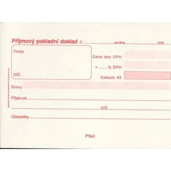 Doklad příjmový pokladní A6, 50l /ET020/