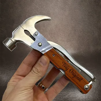 kapesní nůž Tvujoriginal Multifunkční nožík včetně vlastního textu hnědá/dřevo