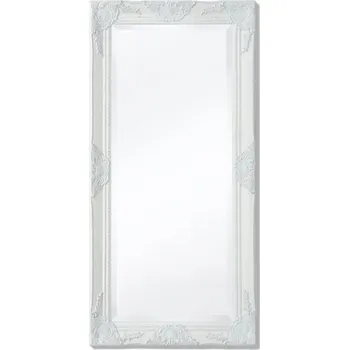 Zrcadlo Nástěnné zrcadlo barokní styl 100 x 50 cm bílé - 8718475525615