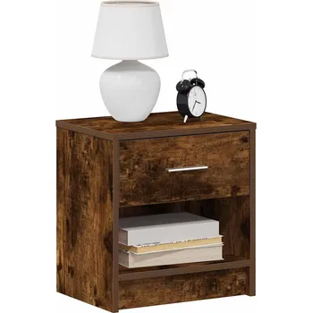 Noční stolek Noční stolky 2 ks se zásuvkou kouřový dub 39 x 28 x 41 cm - 8721158576378