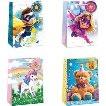 Dárková taška ARGUS Dárková papírová taška (34.5 x 48 cm) mix 12 ks 07950008