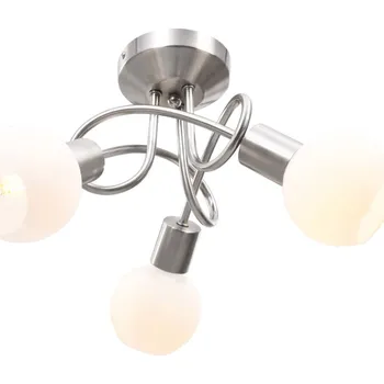 Stropní svítidlo keramická stínidla na 3 žárovky E14 bílé koule - 8719883913360