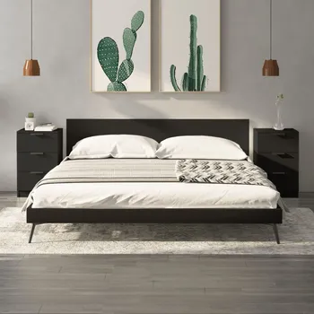 Noční stolek Noční stolky 2 ks černé 40 x 36 x 65 cm - 8720287078906