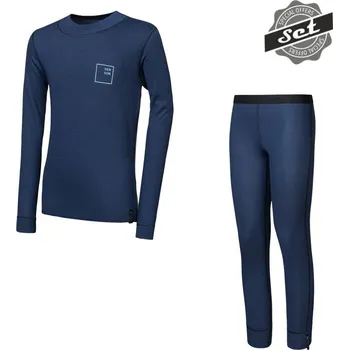 SENSOR DOUBLE FACE SET LOGO UP juniorský triko dl.rukáv + spodky deep blue 8592837110783 termoprádlo