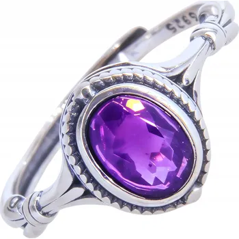Prsten Prstýnek Ametyst fialový 925 | Královský brus |Elegantní Ovál