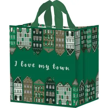 Taška lamino 24l I Love my town ZELENÁ