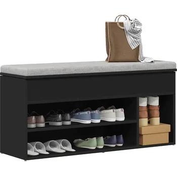 Botník Botník černý 102x30,5x45 cm kompozitní dřevo - 8721158720290