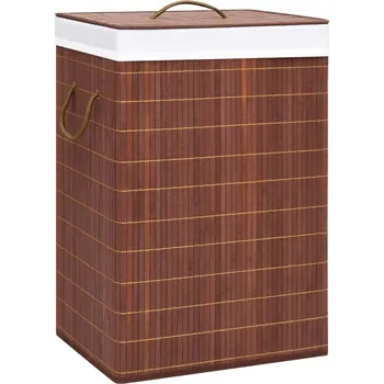 Koš na prádlo Bambusový koš na prádlo se 2 přihrádkami hnědý 72 l - 8720286010686