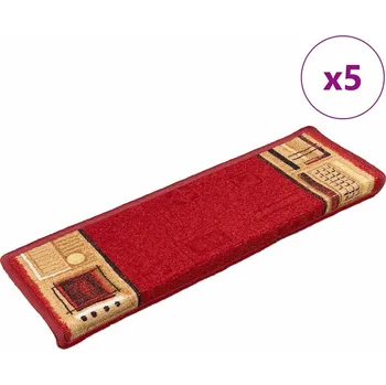 Nášlap na schod Nášlapy na schody samolepicí 5 ks 65x21x4 cm červené - 8720286329443